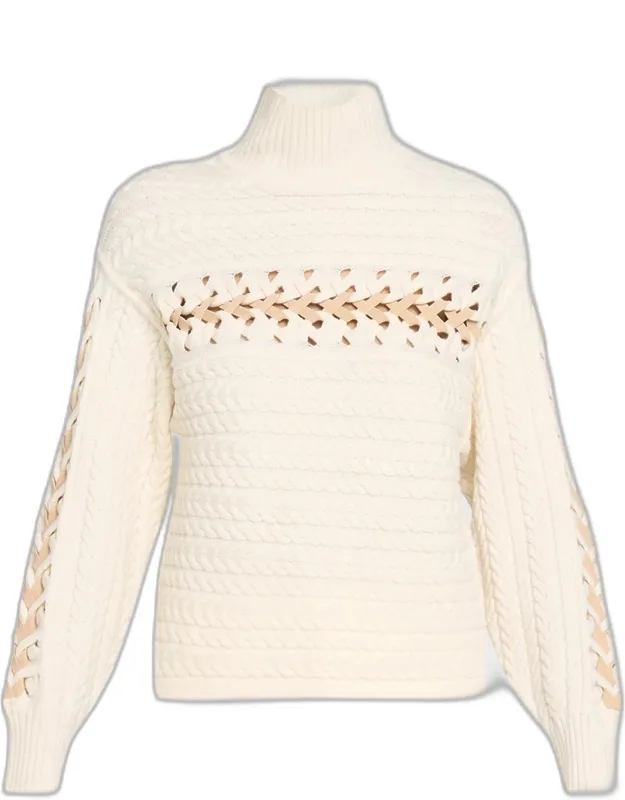 Nina Wool Threaded-knit Sweater