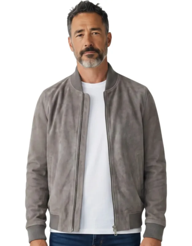 Goat Suede Ma-1 Bomber Jacket-antalya
