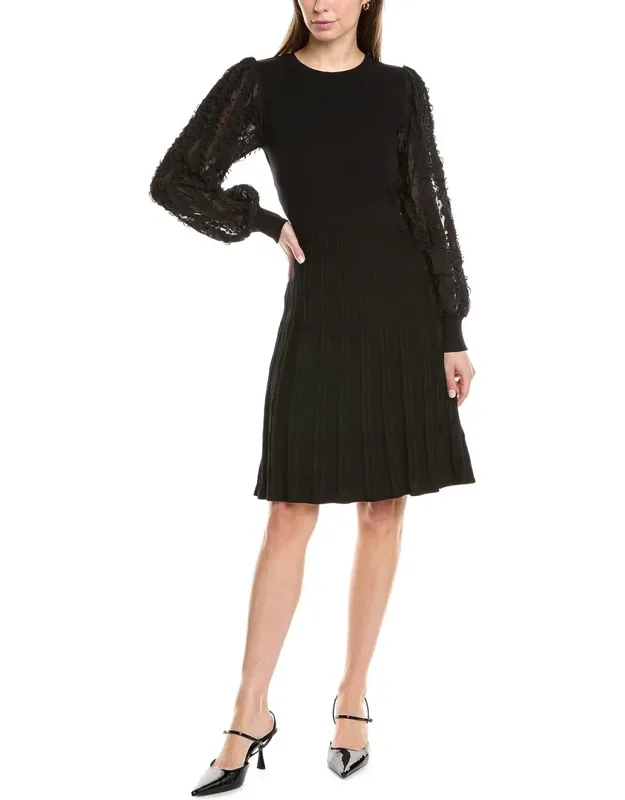 Chiffon Sleeve Sweaterdress