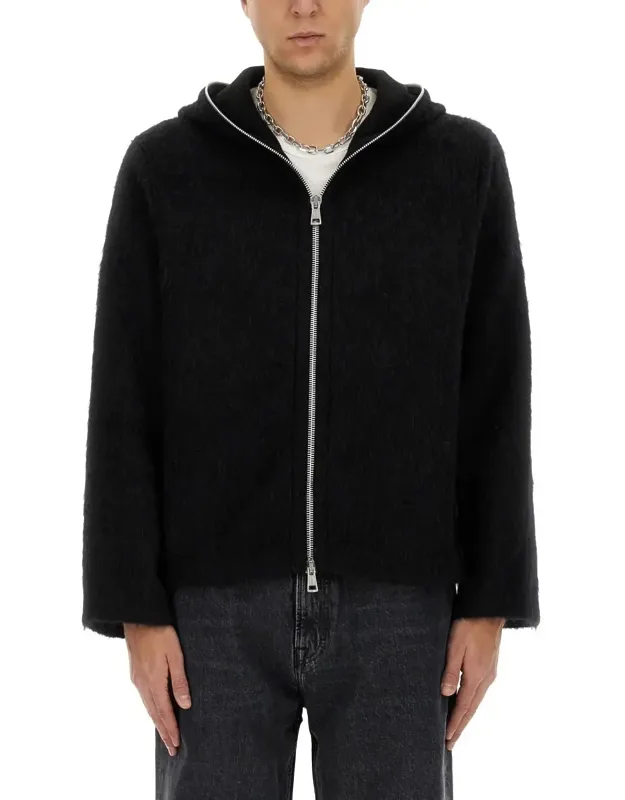Textured Zip-up Hoodie