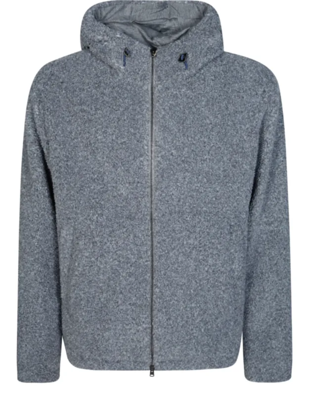 Textured Plush Hooded Jacket