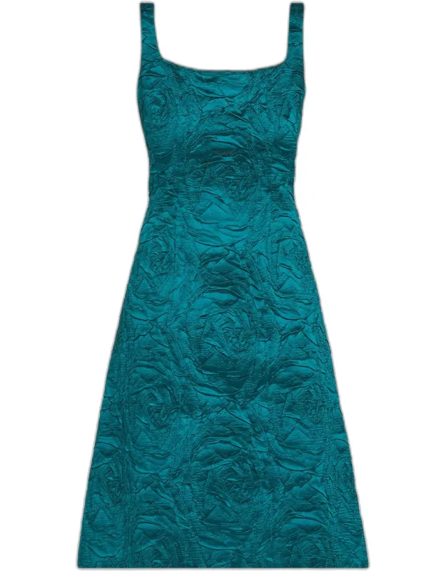 Embossed Jacquard Mini Dress