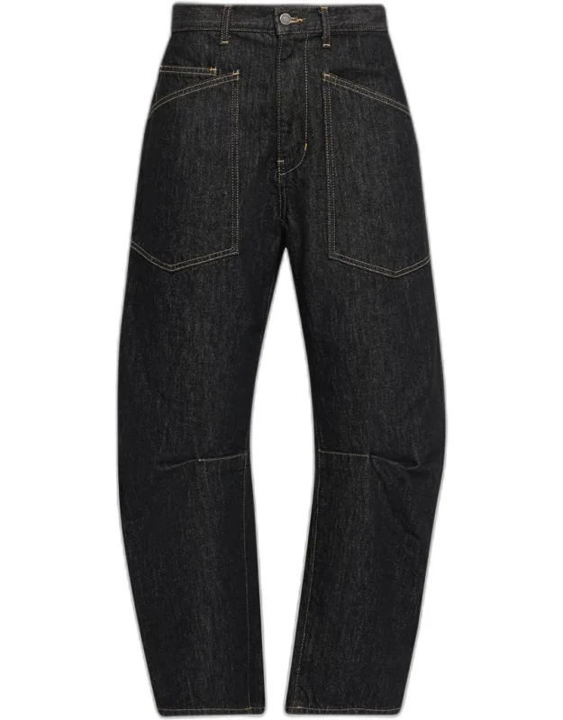 Barrel-leg Denim Jeans