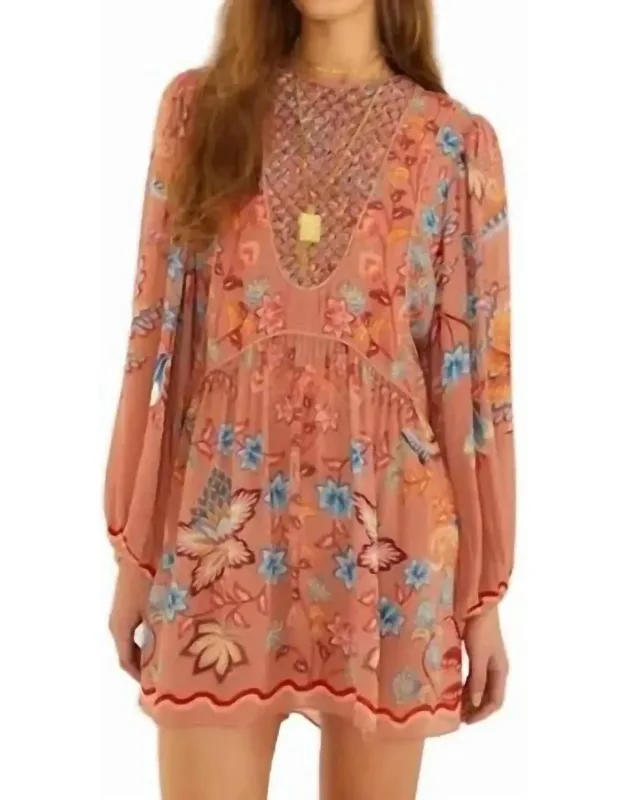 Boho Enchance Lace Long Sleeve Dress