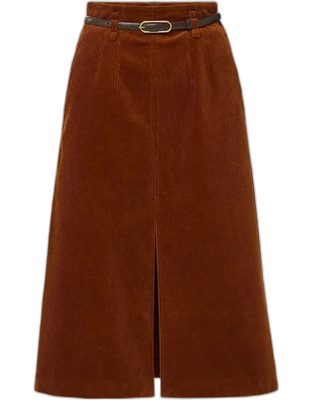 Corduroy Midi Skirt