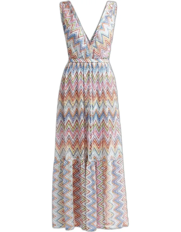 Zig Zag Tulle Dress Coverup