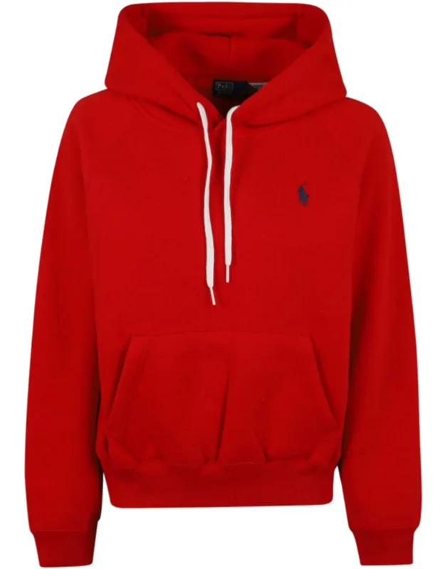 Cropped Hoodie With Contrasting Embroidered Logo