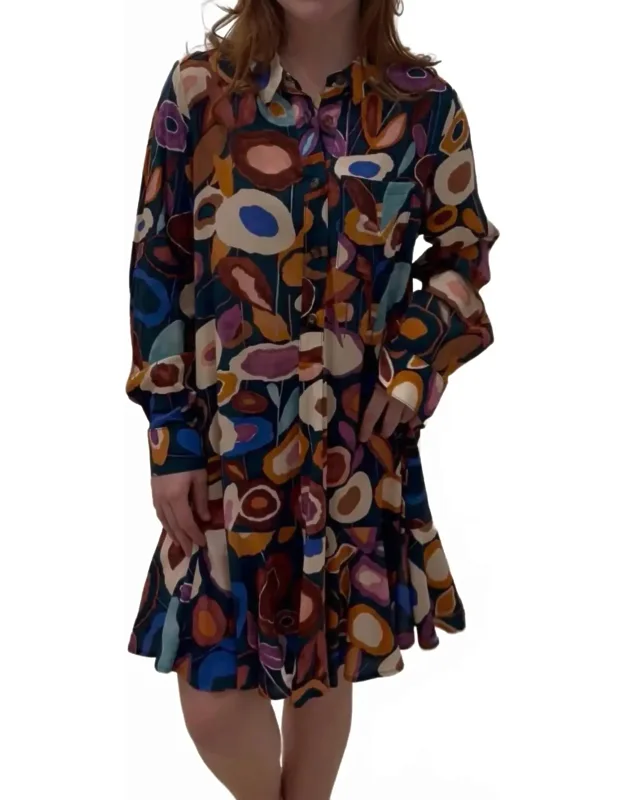 Abstract Print Shirtdress