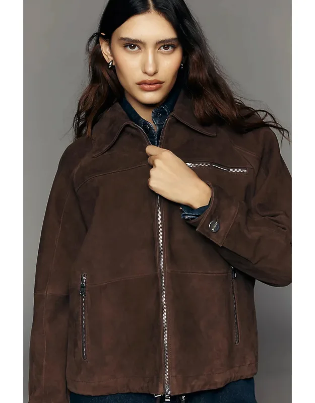 Suede Bomber Jacket