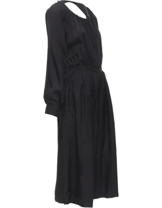 Tricot Rayon Open Back Wide Leg Jumpsuit