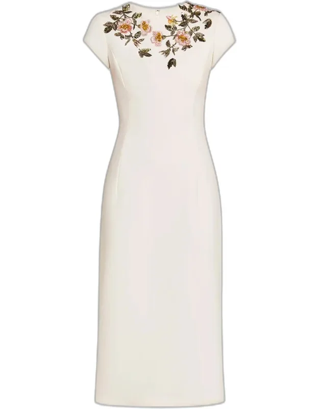 Beaded Sheath Midi Dress