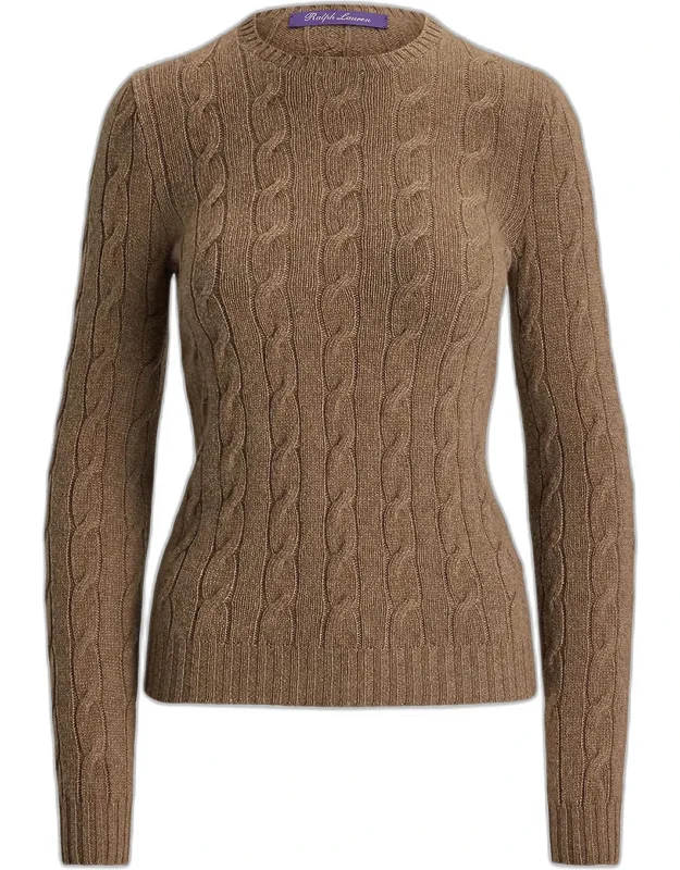 Cashmere Cable Knit Crewneck Sweater