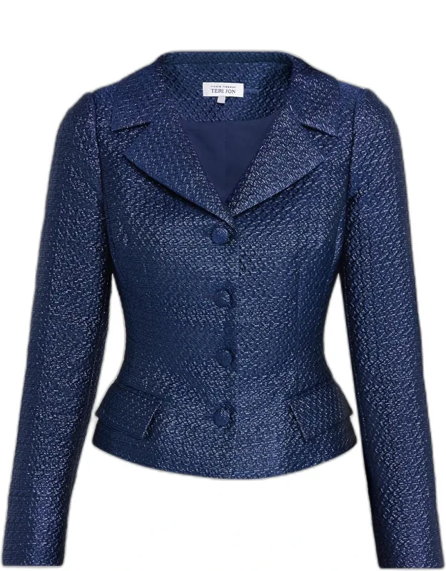 Basketweave Jacquard Blazer