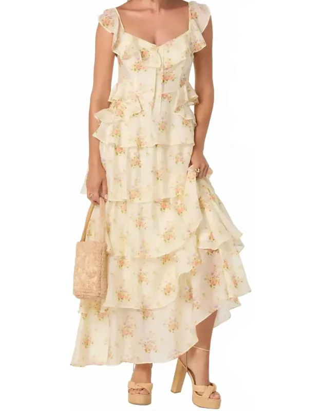 Floral Ruffle Tiered Maxi Dress