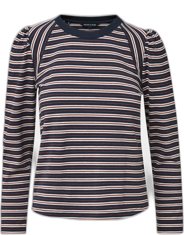 Striped Crewneck Baseball T-shirt