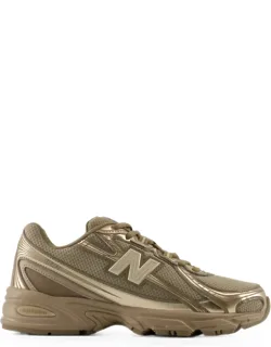 Metallic-finish Mesh Sneakers