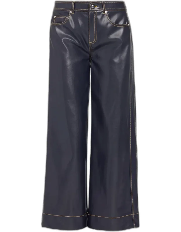 Faux-leather Pants