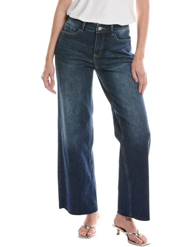 Glitter Wide-leg Full-length Jeans