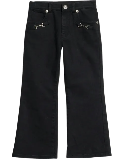Horsebit-detail Flared Jeans