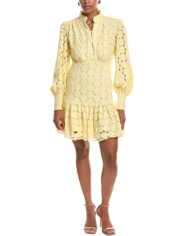 Spot Lace Mini Dress