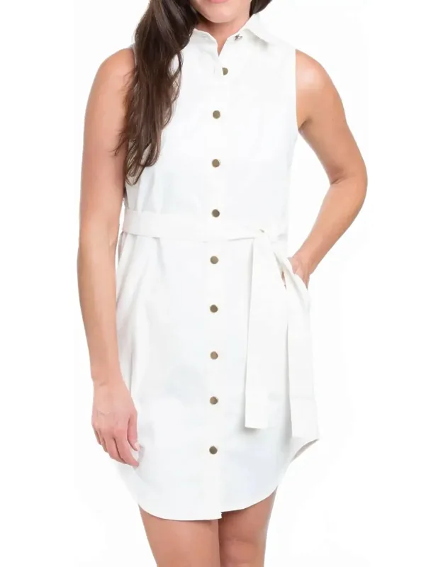 Tamar Sleeveless Button Down Dress
