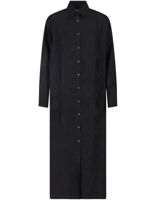Midi Viscose-blend Shirt Dress
