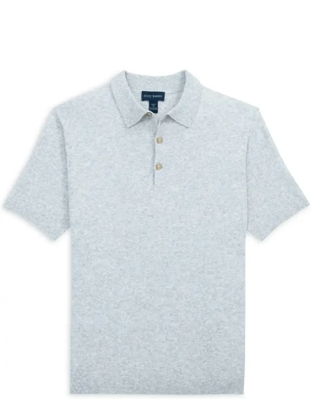 Fine Gauge Bouclé Knit Polo Shirt