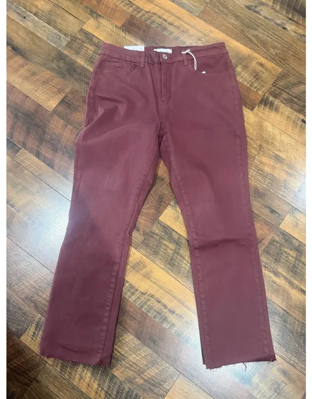 High Rise Slim Raw Hem Jeans