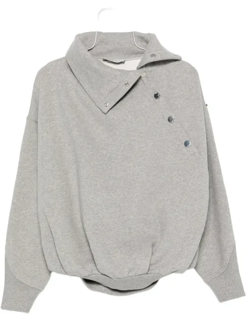 Asymmetric Press-stud Sweatshirt