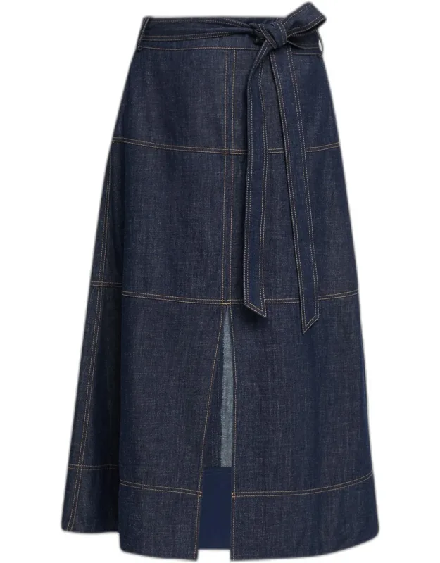 Denim Midi Skirt