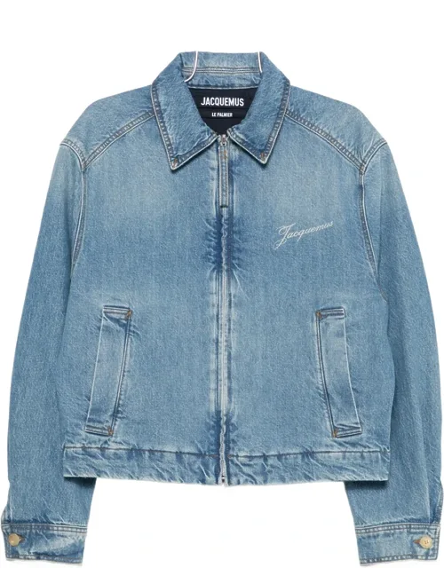Logo-embroidered Denim Jacket