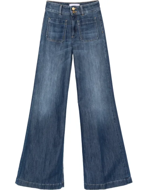 Patch-pocket Wide-leg Jeans