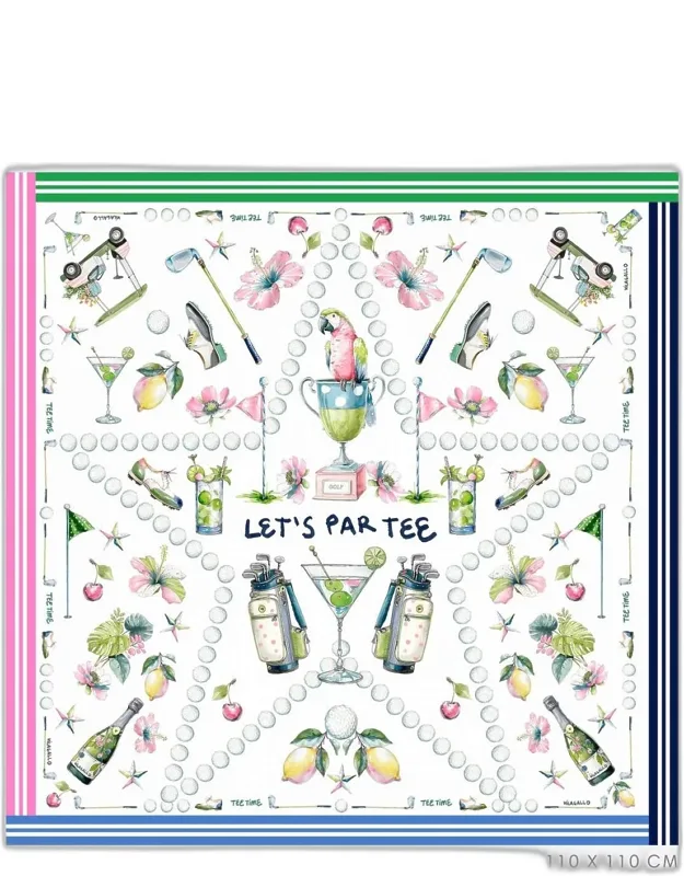 Let's Par Tee Silk Scarf