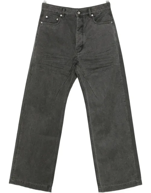 Faded-effect Wide-leg Jeans