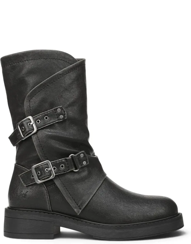 Mid-calf Biker Boots