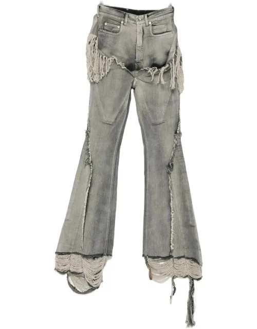 Fringe-trimmed Bootcut Jeans