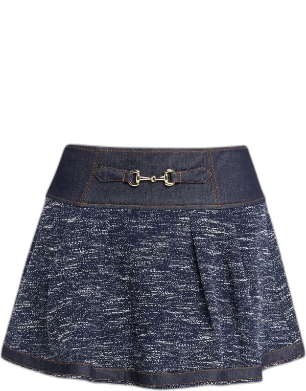 Diana Denim Tweed Mini Skirt