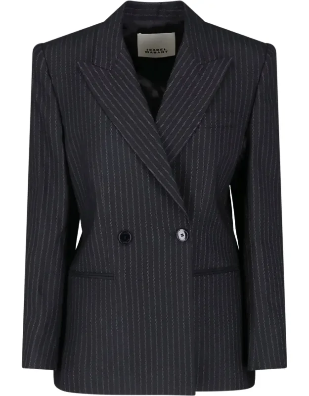 Ranya Double-breasted Tailored Wool Blazer