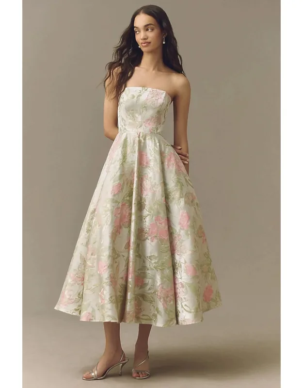 Floral Strapless Dress