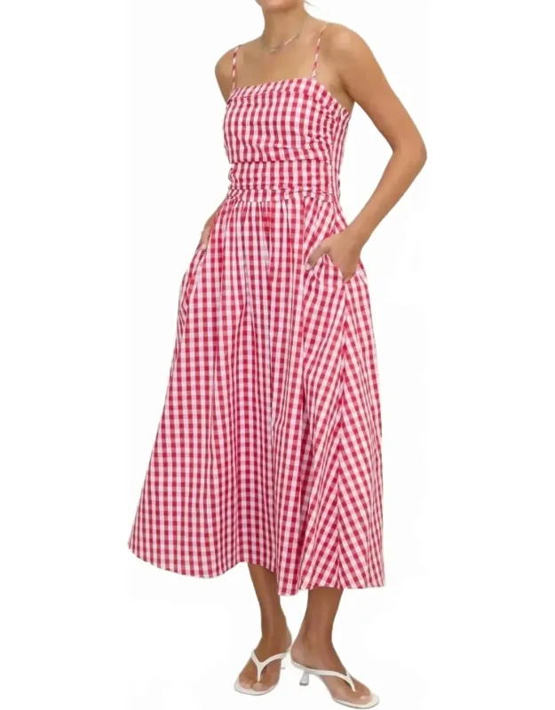 The Lucy Gingham Midi Dress