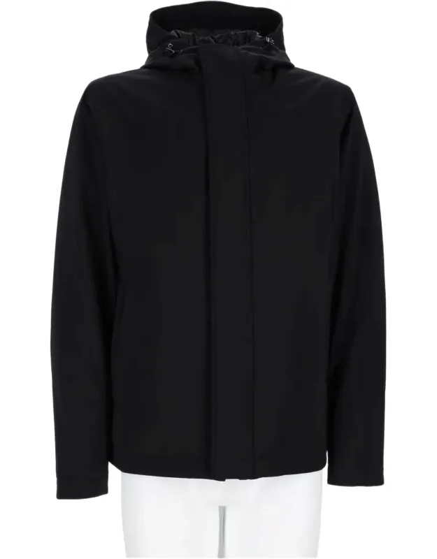 Minimalist Sports Jacket With Concealed Zipper And Hood