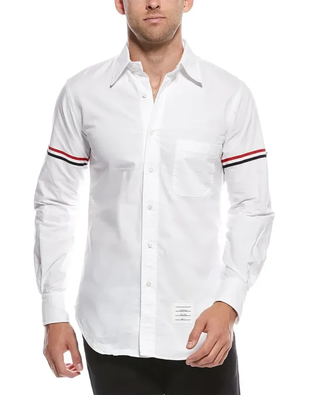 Thom Browne Shirt With Classic Point Collar And Stitched Armband Detail