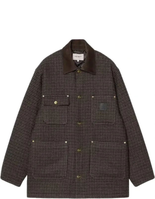 Houndstooth Quilted Chore Coat