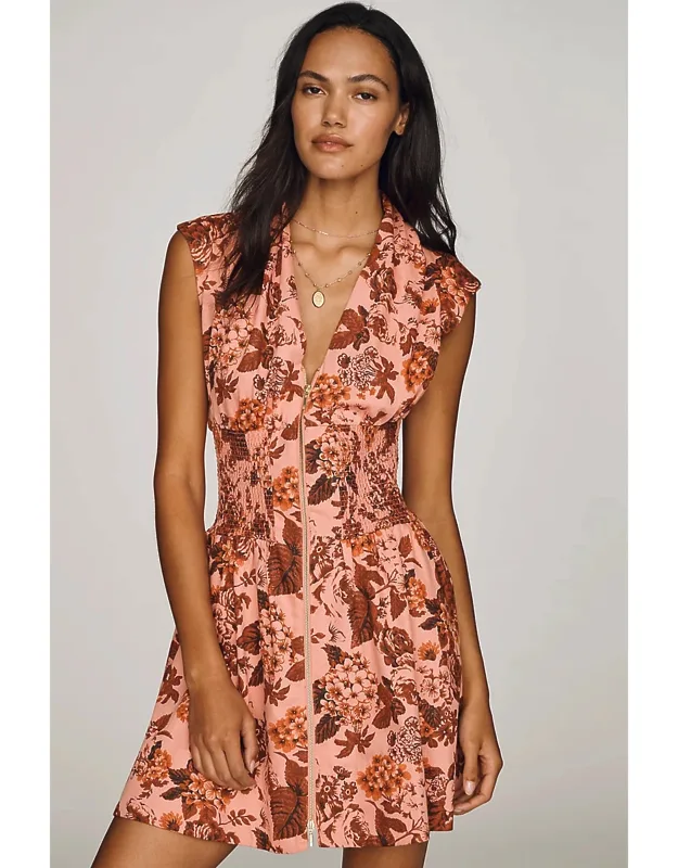 Front-zip Mini Shirtdress