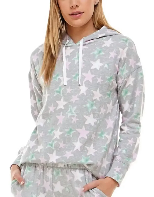 Drop Shoulder Hoodie Pajama Top