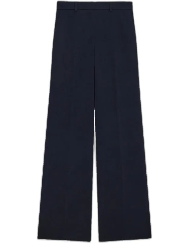 Crepe Wide-leg Flare Pants
