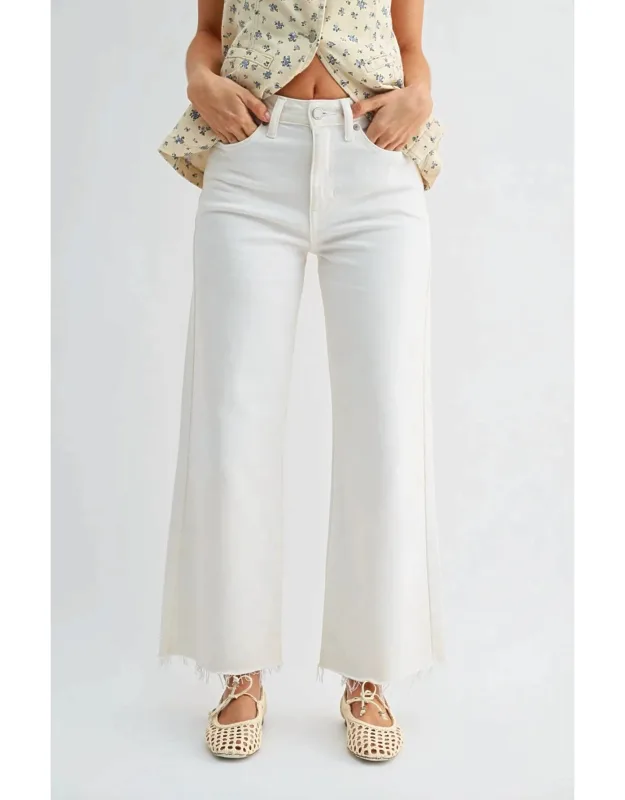 Slim Scissor Cut Wide Leg Jeans