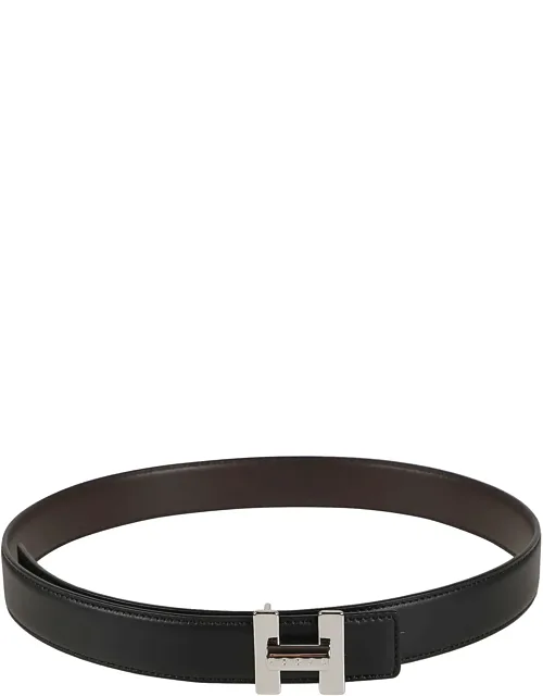 Calf Leather Metallic Buckle Belt