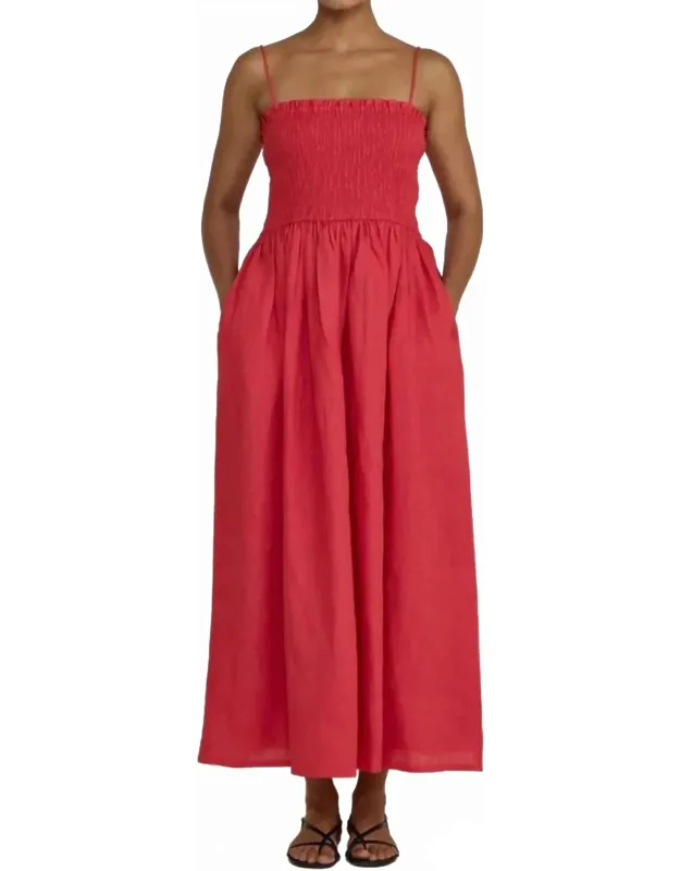 Strappy Bodice Midi Dress