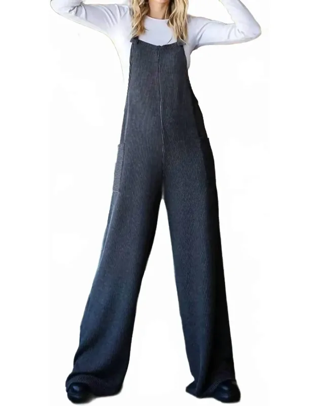 Rib Overall Jumpsuit